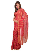 Alankrita Maroon Color Self Design Kanjivaram Chiffon Sari