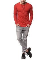 Gritstones Rust Full Sleeve Round Neck T Shirt GSFSTSHT1282RST_XL