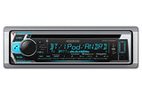 Kenwood KMR-D368BT Bluetooth Receiver + KAC-M1804 4 Channels Amplifier + KFC-1653MRB 6.5" 2-Way Marine Speaker Boat-Yacht-ATV - 4 Speakers / 300W + Free Magnet Phone Holder