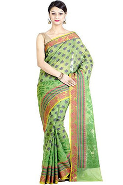 Chandrakala Women's Banarasi Cotton Silk Saree(Green)