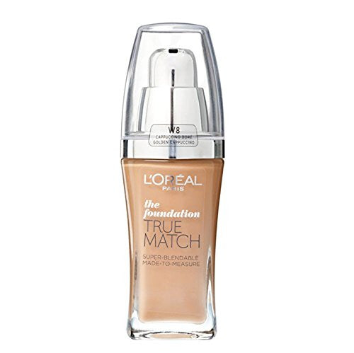 L'Oreal Paris True Match Liquid Foundation, Golden Capuccino W8, 30ml