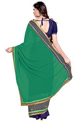 Janasya Women's Chiffon Saree (JNE0876_Multicolor)