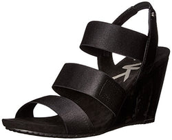 AK Anne Klein Sport Women's Taree Wedge Sandal, Black, 8.5 M US