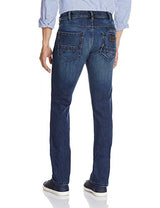 Wrangler Men's Leather Facing Relaxed Fit Jeans (8907222411602_WRJN5976_36W x 33L_Dusty Blue)