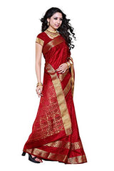 Mimosa Women's Artificial Silk Saree kanchipuram Uppada style, color :Maroon(3276-2092-SD-MRN)