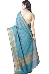 Chandrakala Women's Faux Banarasi Silk Saree (9410_Green)