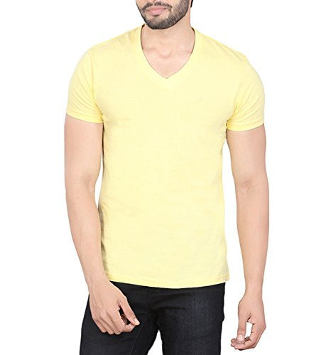 LUCfashion Men's Exclusive Premium Fashionable Cotton Half Sleeve V-neck T-shirt