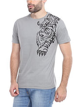 PepperClub Men's Cotton Round Neck Half Sleeve Tshirt - Tiger Print
