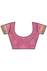 Mimosa Women'S Tussar Silk Saree With Blouse,Color:Pink(3192-178-PINK)