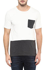 Colors Couture V Shape Slim Fit Slim Fit Half Sleeves Round Neck Tshirt for Men