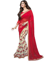 Sky Global Women's Georgette Saree With Unstitched Blouse (MultiColour_Saree_2075)