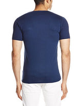 The Indian Garage Co. Men's T-Shirt (VNECK H/S-Navy_Large_Navy)