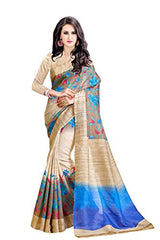 Trendz Printed Cotton Silk Brown Saree(TZ_Mayur_Pankh)