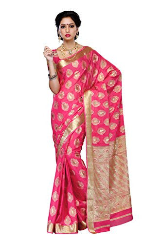 Mimosa Women'S Creap Silk Saree With Blouse,Color:Gajjari(3199-2076-GAJJ)