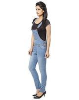 Ursense Women Dungaree (ZIPL8011_Medium Blue_30)