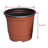 100 Pcs 4" Plastic Flower Pots Plants Nursery Pot/Pots Seedlings Plant Container Seed Starting Pots