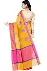 Chandrakala Women's Banarasi Cotton Silk Saree(Gold)