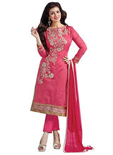 Manvaa Women's Silk Dress Material (SMFDG5307_Pink_Free Size)