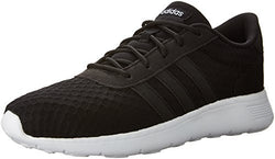 adidas NEO Women's Lite Racer W Running Shoe, Black/White, 7.5 M US