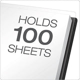 Oxford Premium Clear Front Report Covers, Letter Size, Black, 25 per Pack (58806EE)