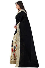 Trendz Bhagalpuri Cotton Silk Saree(TZ_Yamuna_Black)