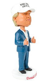 Donald Trump Bobblehead - Make America Great Again - White Hat Version - Limited Edition