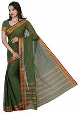 Mimosa Women's Traditional Cotton Silk Saree With Blouse Color:Olive(3336-HMK-22-OLV )