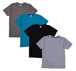Fleximaa Men's Cotton Round Neck T-Shirt Grey Milange, Black, Shade Green & S... (r-gy-b-sg-sgy-xl)