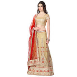 Janasya Net Lehenga Saree(JNE0404_Beige)