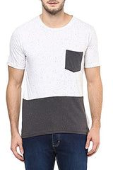 Colors Couture V Shape Slim Fit Slim Fit Half Sleeves Round Neck Tshirt for Men