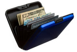 SHARKK&reg; LARGE Aluminum Wallet Credit Card Holder With RFID Protection - Fits Bills