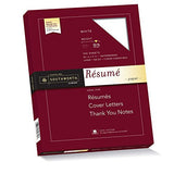 Southworth Exceptional Resume Paper, 100% Cotton, 32 lb, white, 100 Count (RD18CF)