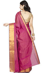 Chandrakala Women's Banarasi Cotton Silk Saree(Pink)