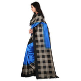 e-VASTRAM Womens Art Mysore Printed Silk(NS6D_Blue)