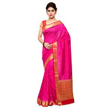Varkala Silk Sarees Women's Raw Silk Kanjiwaram Saree(ND1020RNRD_Pink)
