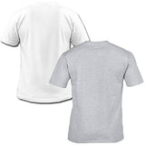 Tripr Men's V-Neck Tshirt Combo White Grey (Large)