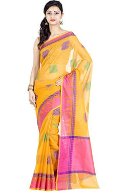 Chandrakala Women's Banarasi Cotton Silk Saree(Gold)