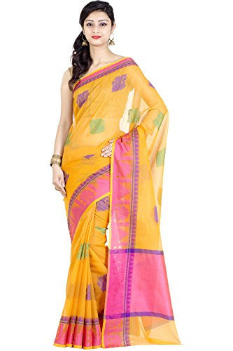 Chandrakala Women's Banarasi Cotton Silk Saree(Gold)