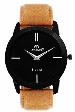 ADAMO Analogue Black Dial Men's Watch -AD64BS02