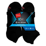 Hanes Men's X-Temp Comfort Cool No Show 6-Pack_Black_6-12