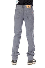 Dragaon Men's Stretchable Relax Fit Jeans-Grey-D-821-Size-38