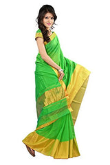 Mimosa Soft Cotton Silk Saree(3047-MP-OS-PGREEN)