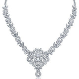 Sukkhi Classy Rhodium plated AD Stone Necklace Set for Women