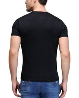Scott Men's Premium Biowash Cotton V Neck T-shirt - Black - BSHV4_M