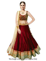 Sky GLobal Maroon Benglori Silk Embroidered Lehenga Choli (Lehnga_164_Free Size_Maroon)