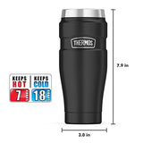 Thermos Stainless King 16 Ounce Travel Tumbler, Matte Black