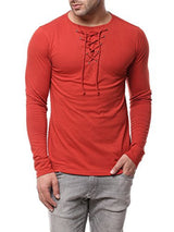 Gritstones Rust Full Sleeve Round Neck T Shirt GSFSTSHT1282RST_XL