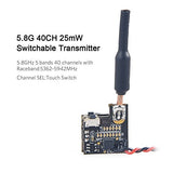 Crazepony FPV Micro AIO Camera 5.8G 40CH 25mW Transmitter with Y Splitter for FPV Drone like Blade Inductrix etc