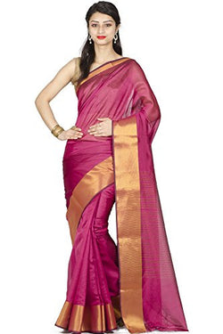 Chandrakala Women's Banarasi Cotton Silk Saree(Pink)