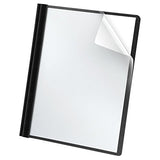 Oxford Premium Clear Front Report Covers, Letter Size, Black, 25 per Pack (58806EE)
